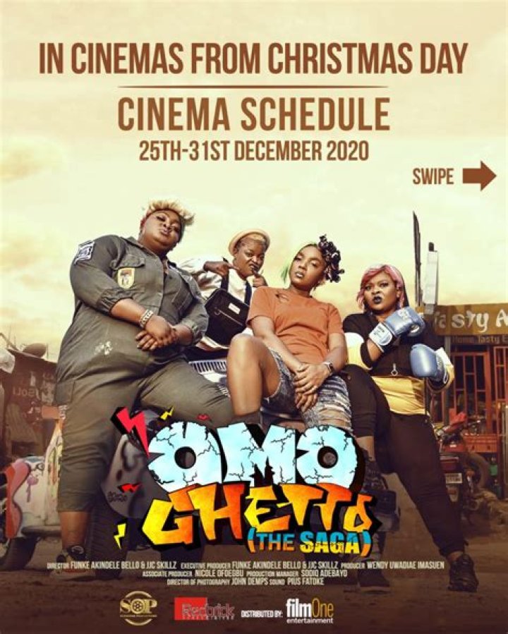 ‘Omo Ghetto The Saga’: See Video Of Funke Akindele And Eniola Badmus Fighting On Set